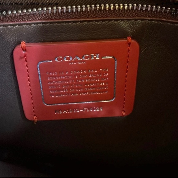 Coach Vibrant Red Leather Shoulder Bag - Picture 6 of 8